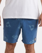 Mens Regal Trop Psych Cotton 17" Swim Shorts
