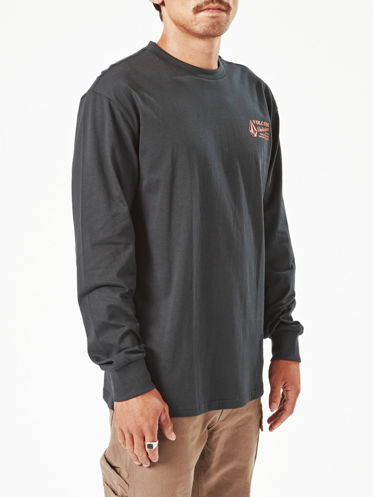 Mens Volcom Workwear Long Sleeve T-Shirt