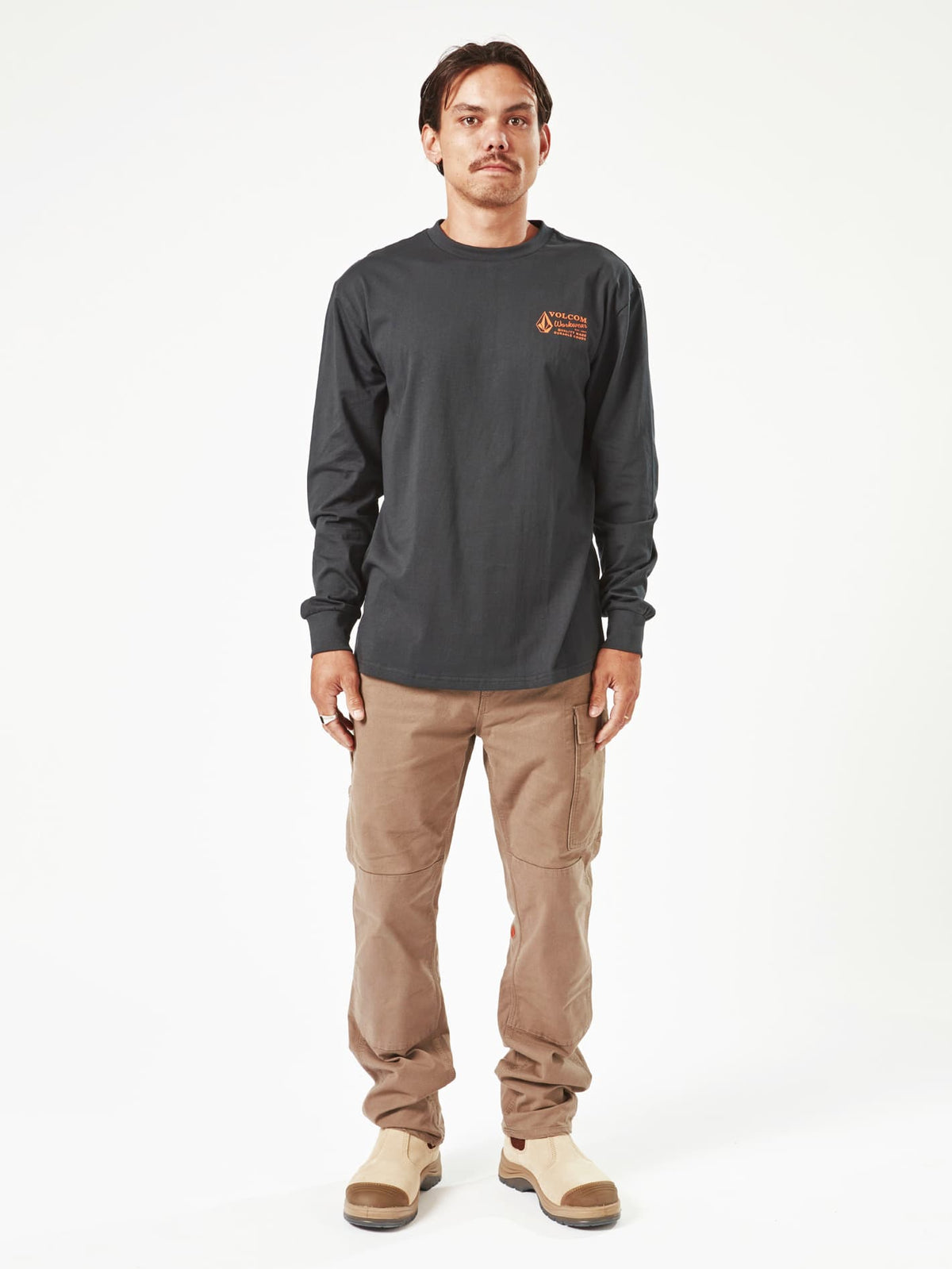 Mens Volcom Workwear Long Sleeve T-Shirt
