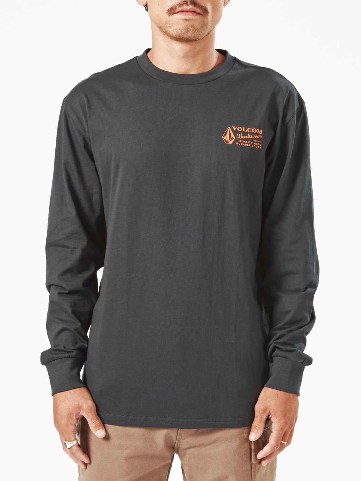 Mens Volcom Workwear Long Sleeve T-Shirt