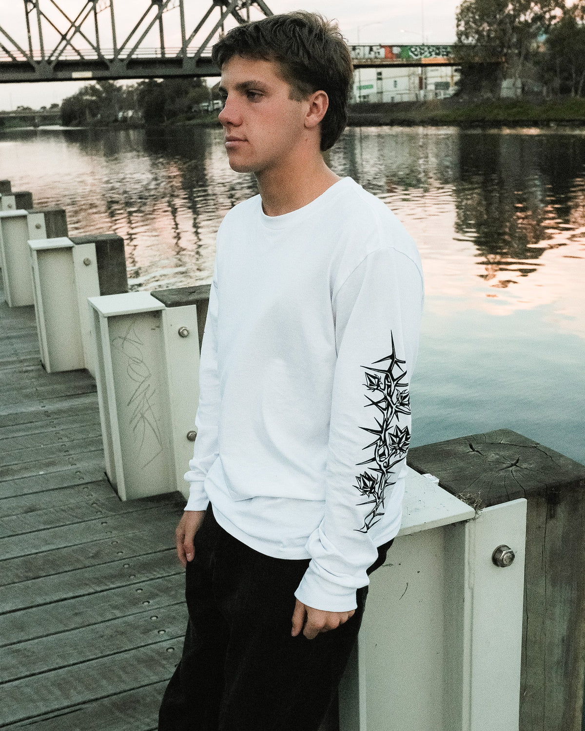 Mens Die By The Stone Long Sleeve Tee