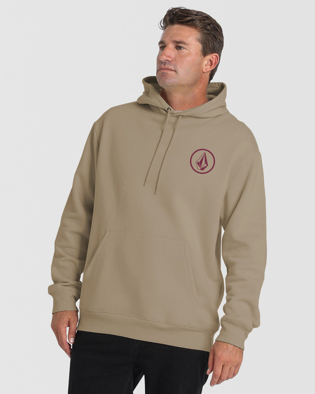 Mens Mini Circle Stone Pullover Hoodie