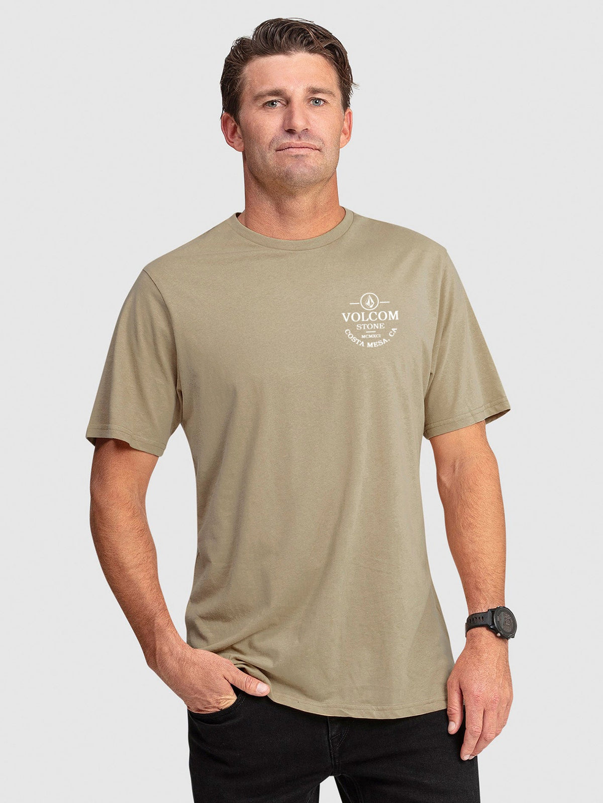 Mens Aus Anchored Stone T-Shirt