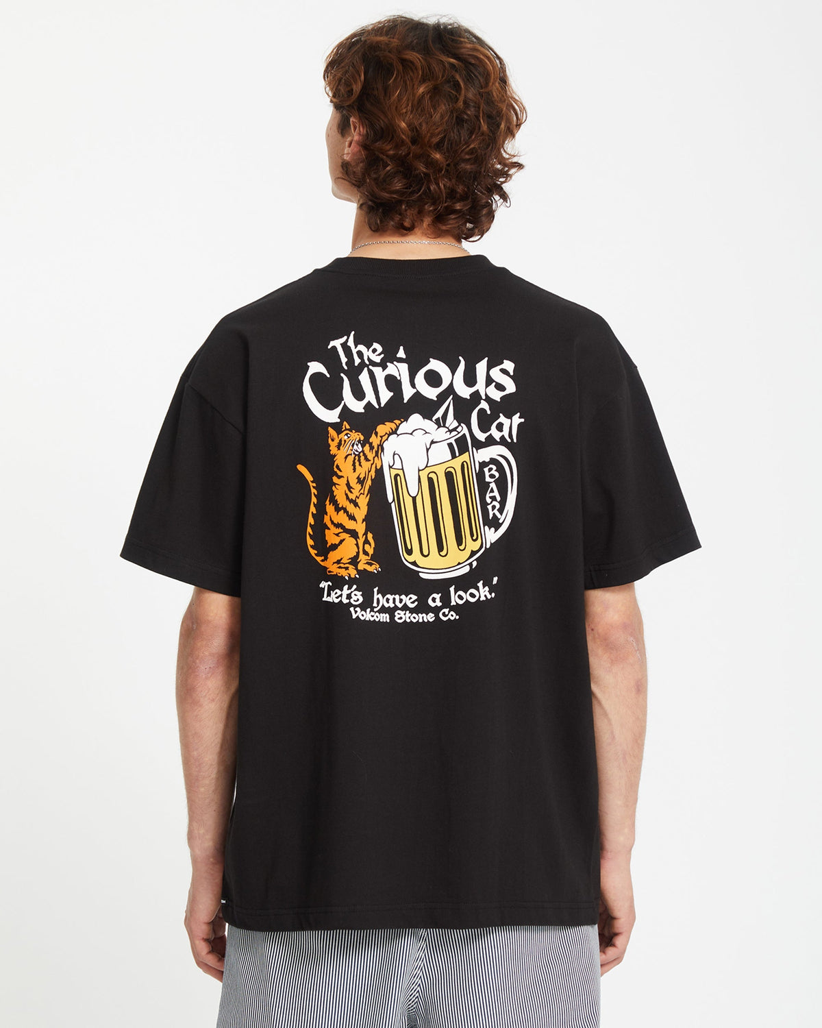 Mens Curious Cat T-Shirt