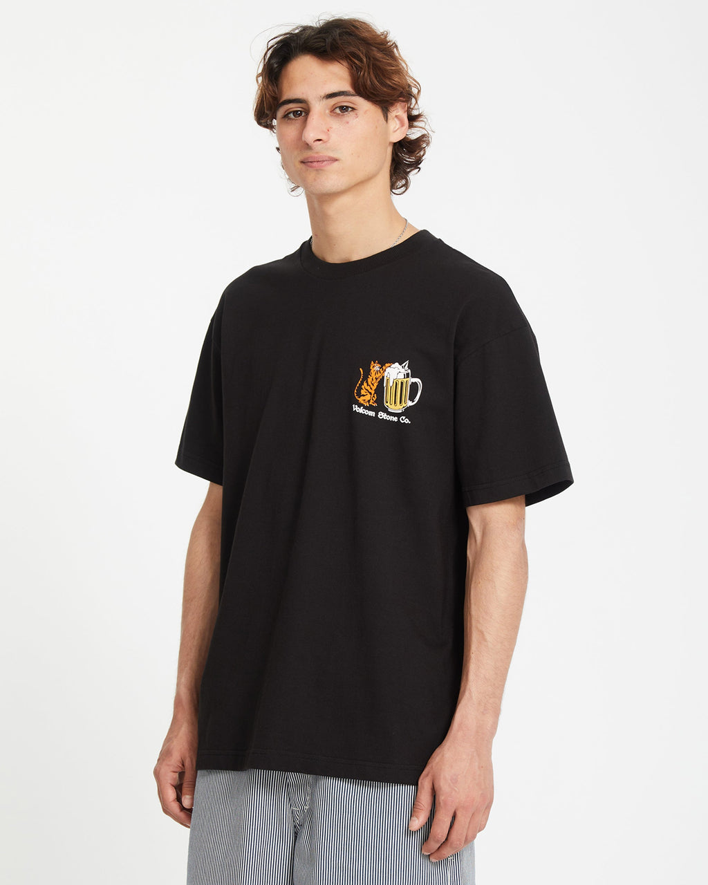 Mens Curious Cat T-Shirt