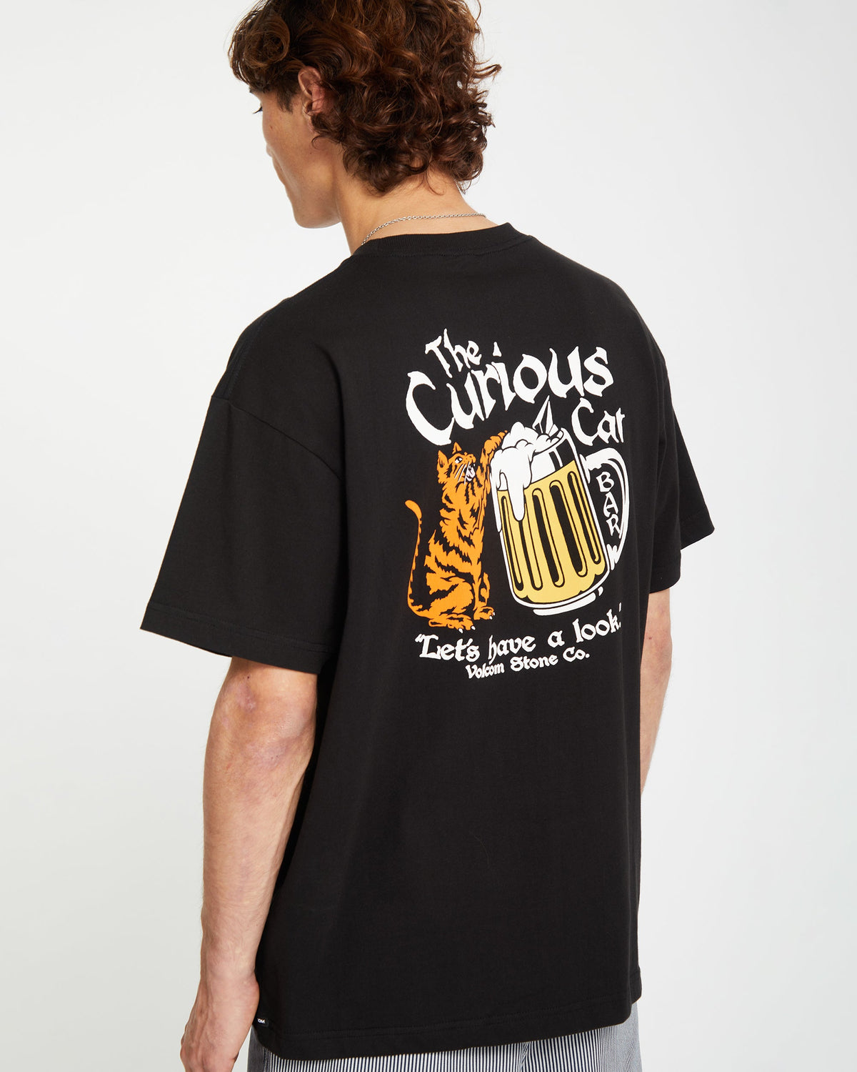 Mens Curious Cat T-Shirt