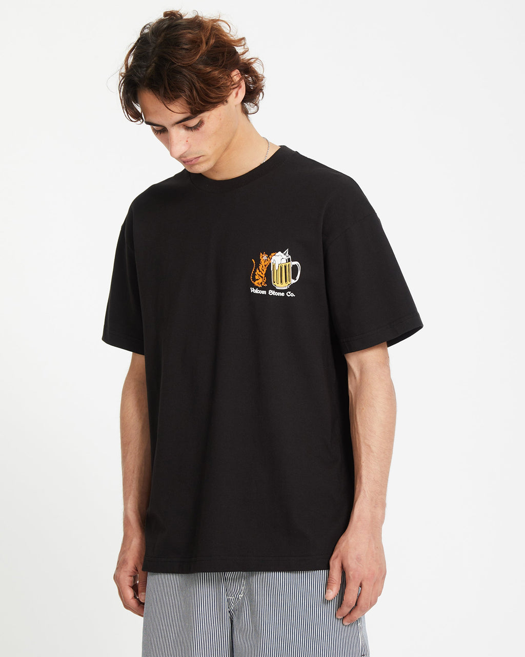 Mens Curious Cat T-Shirt