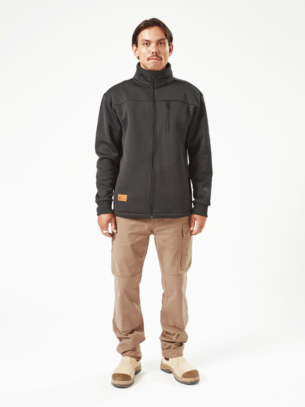 Mens Volcom Workwear Bonded Fleece Jacket