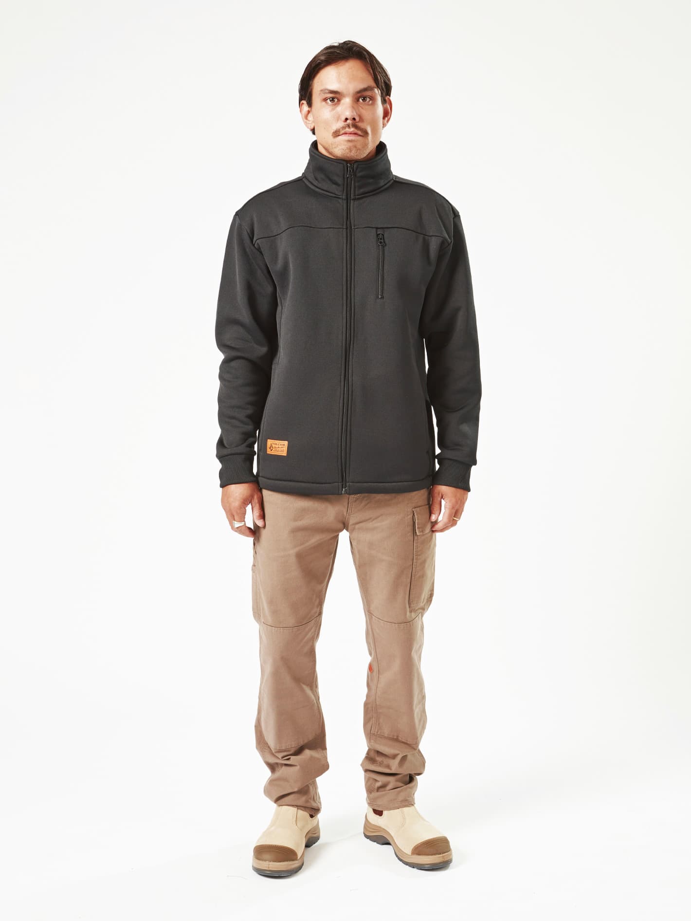 Mens Volcom Workwear Bonded Fleece Jacket