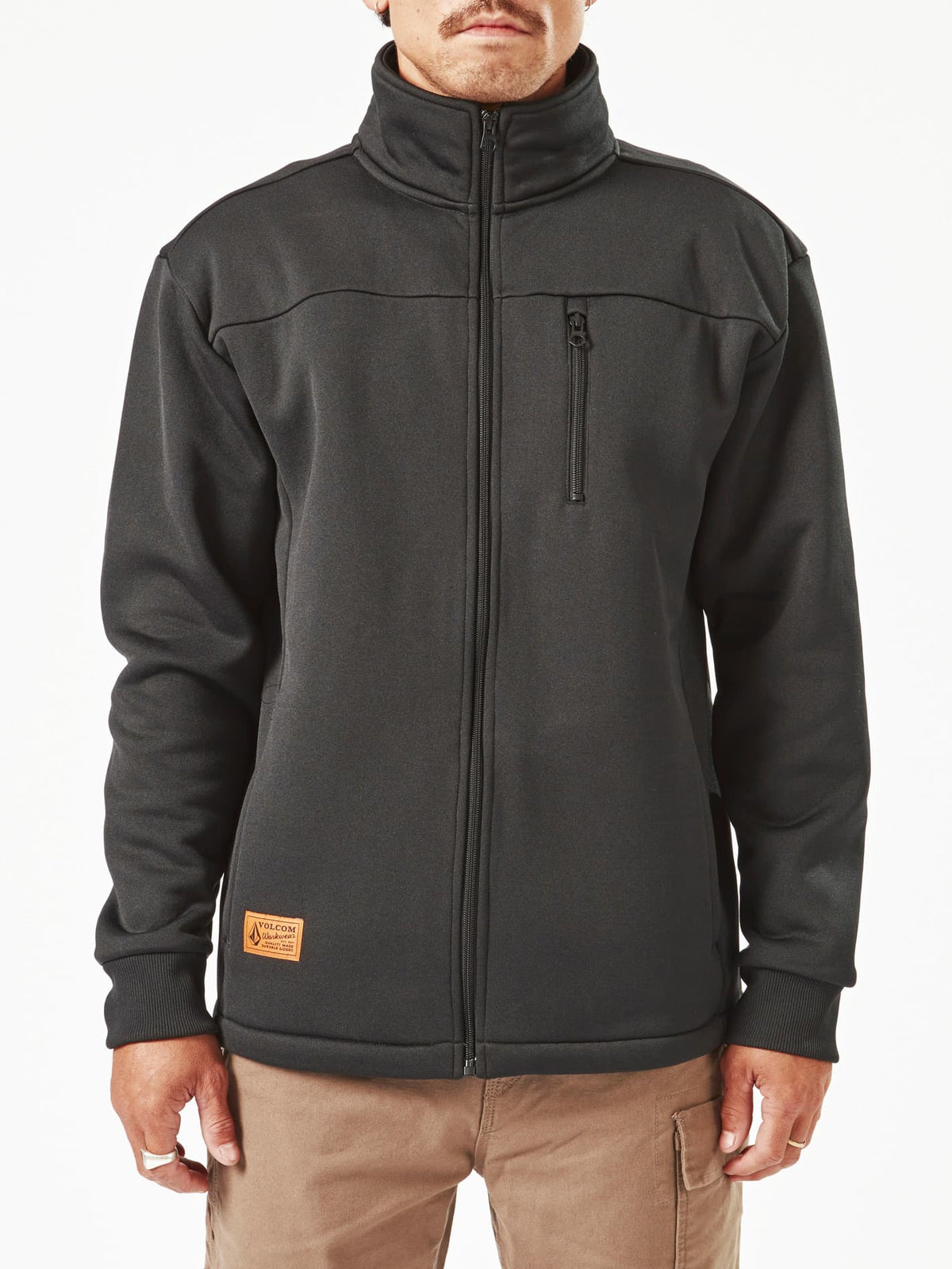 Mens Volcom Workwear Bonded Fleece Jacket