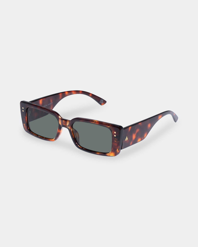 ORION DARK TORT GREEN MONO SUNGLASSES