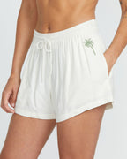 Womens Sunny Daze Elastic Waist Shorts