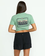 Womens Stone Shine Elastic Waist Shorts