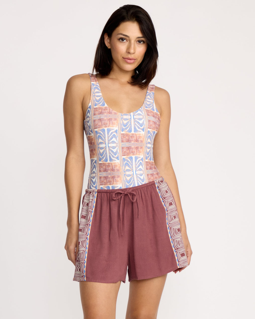 Womens Featured Artist Emma Rushton Elastic Waist Short