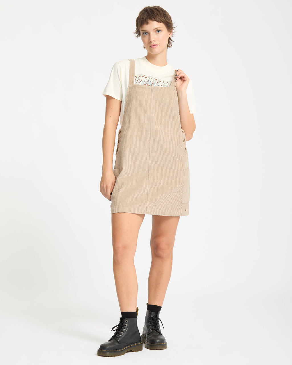Womens Power Cord Midi Dress