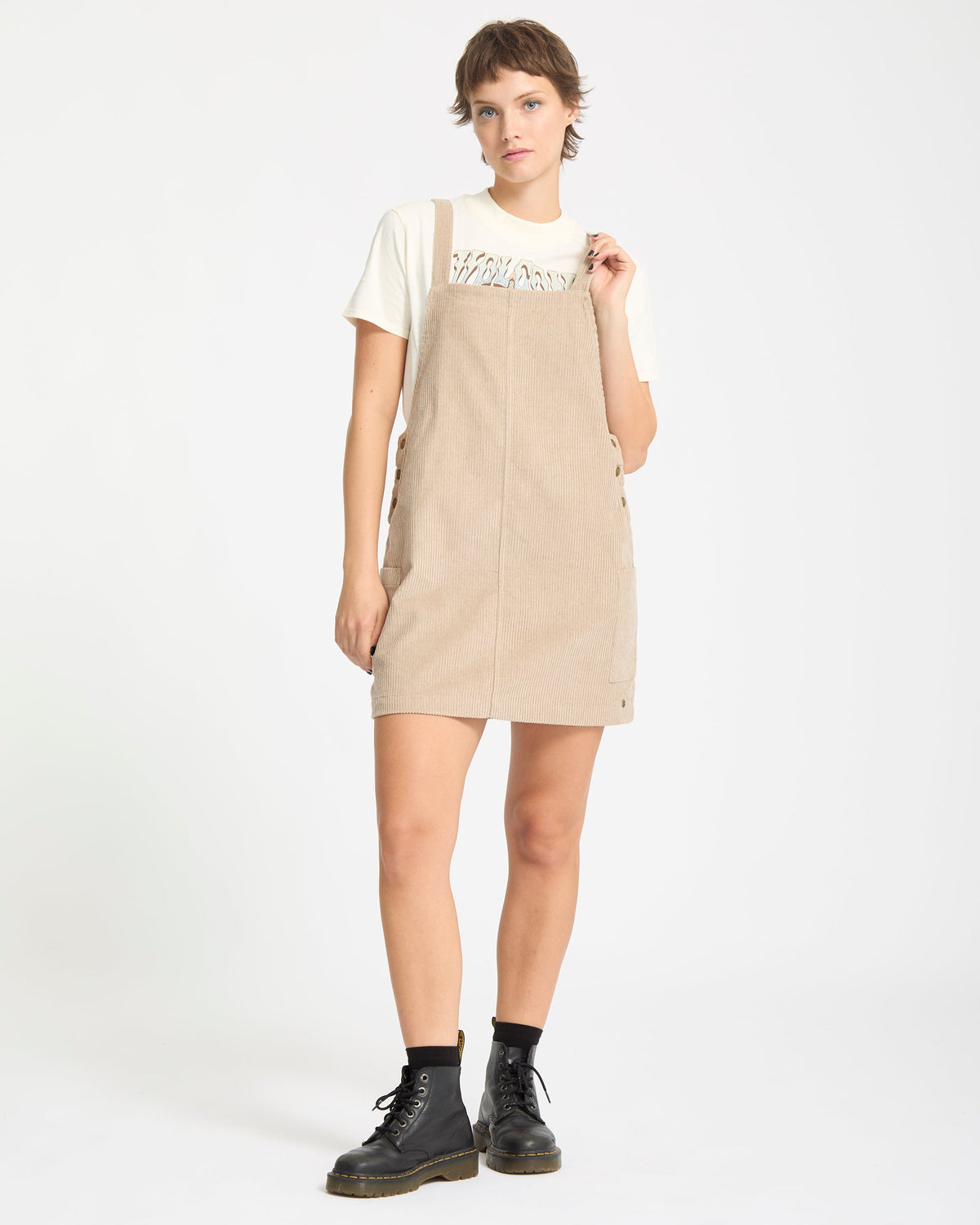 Womens Power Cord Midi Dress