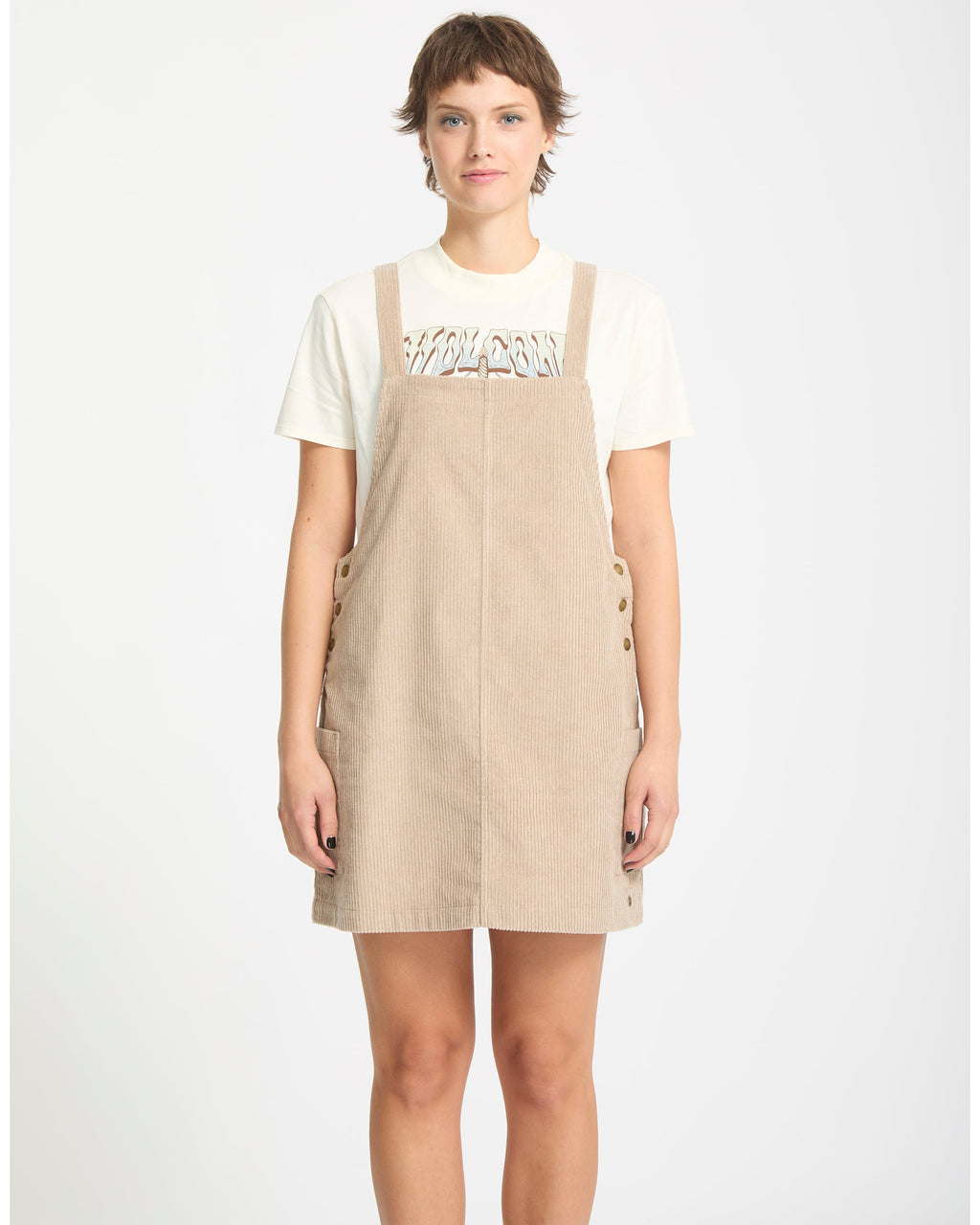 Womens Power Cord Midi Dress