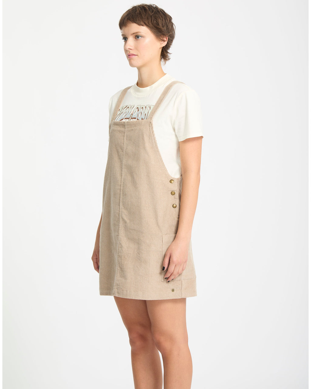 Womens Power Cord Midi Dress