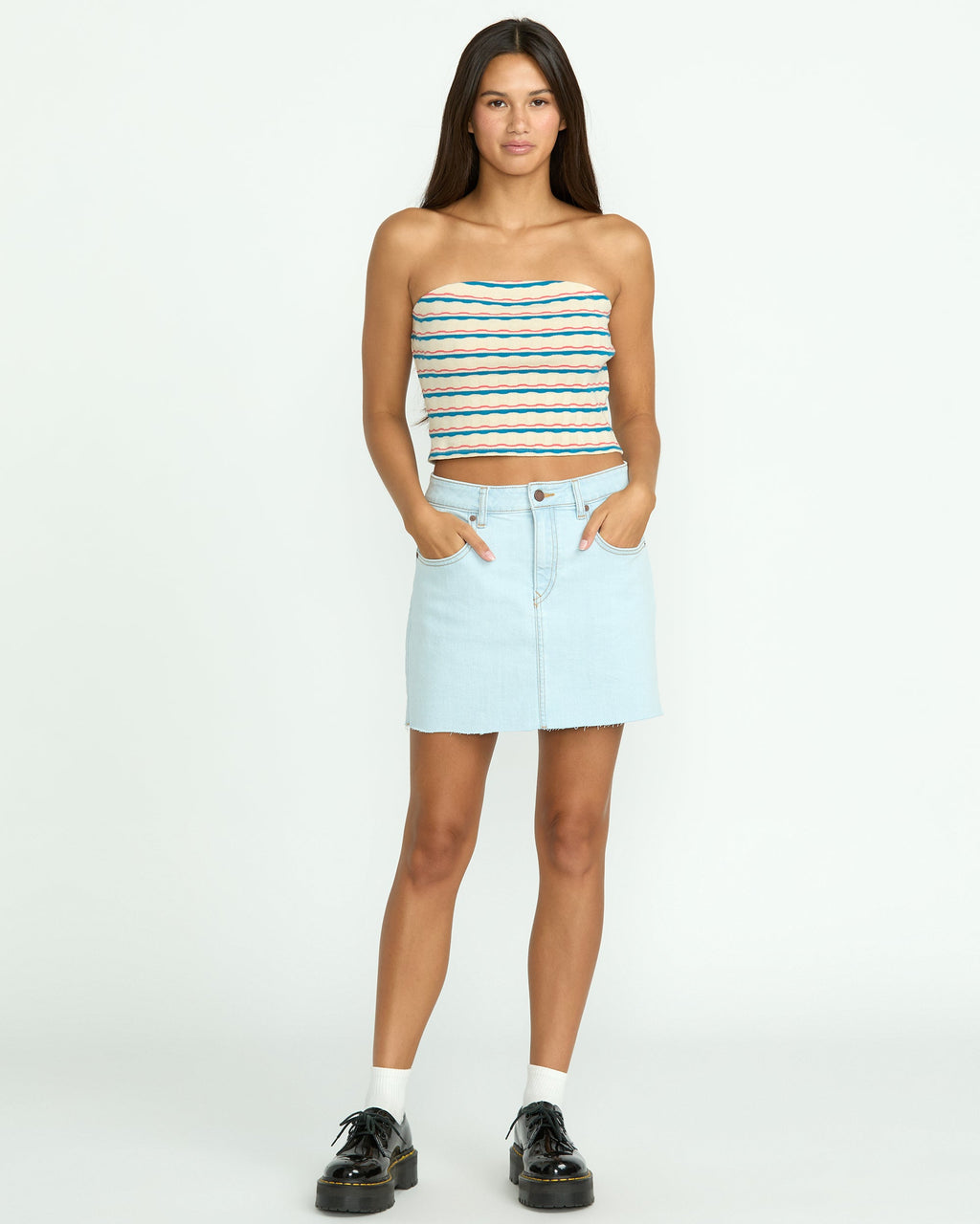 Womens Dropping In Denim Skirt