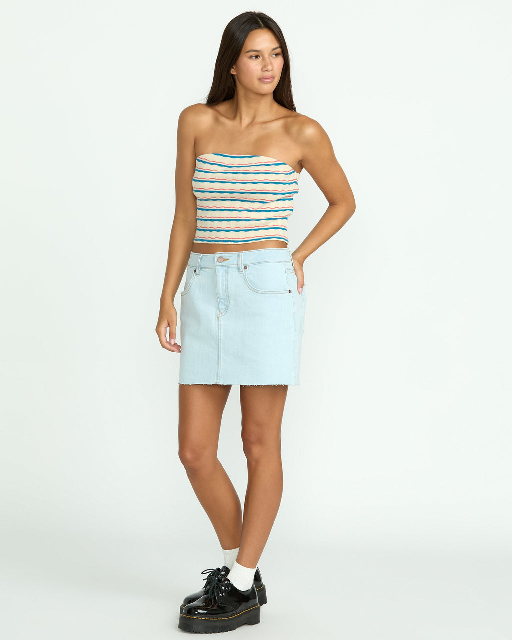 Womens Dropping In Denim Skirt