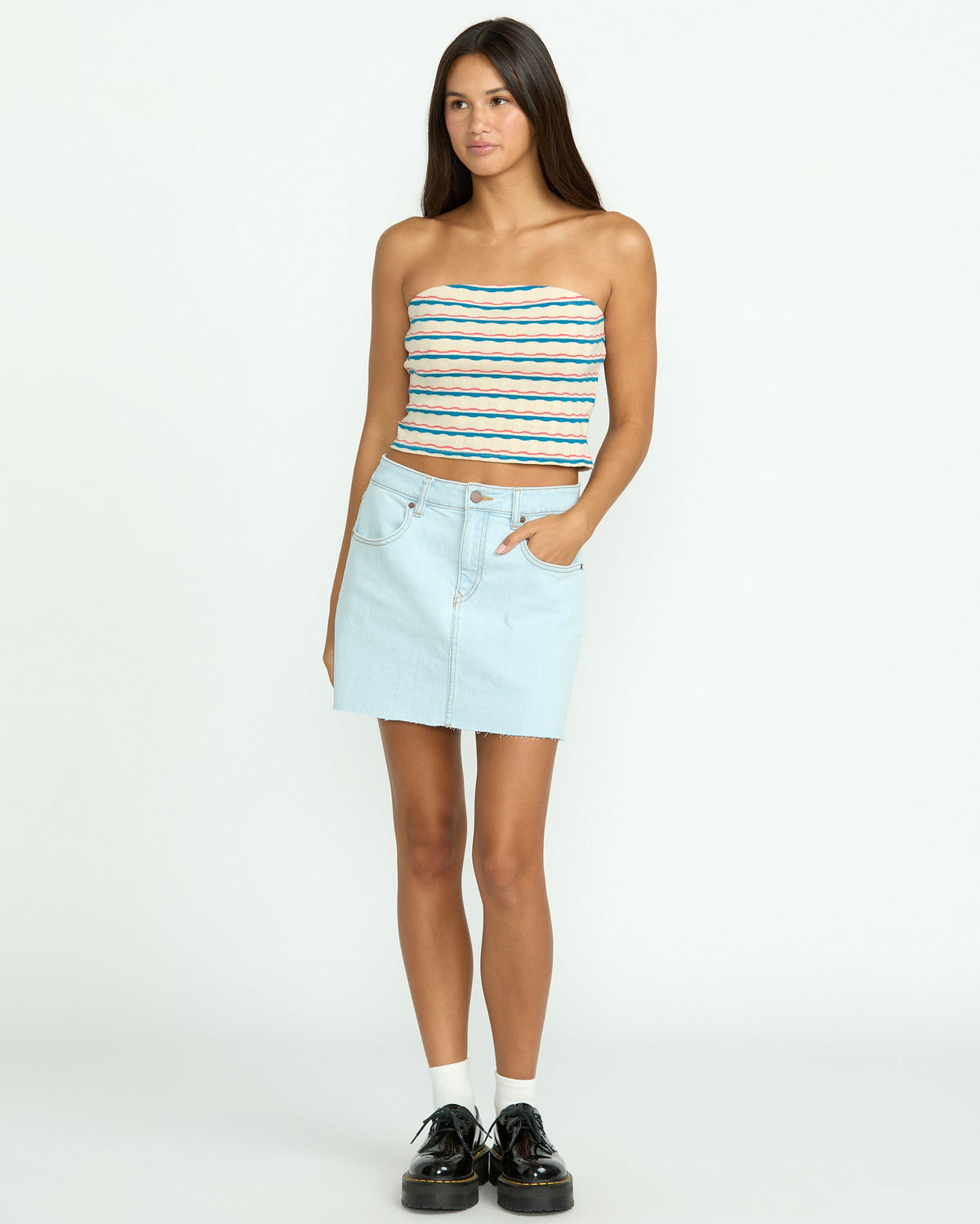 Womens Dropping In Denim Skirt