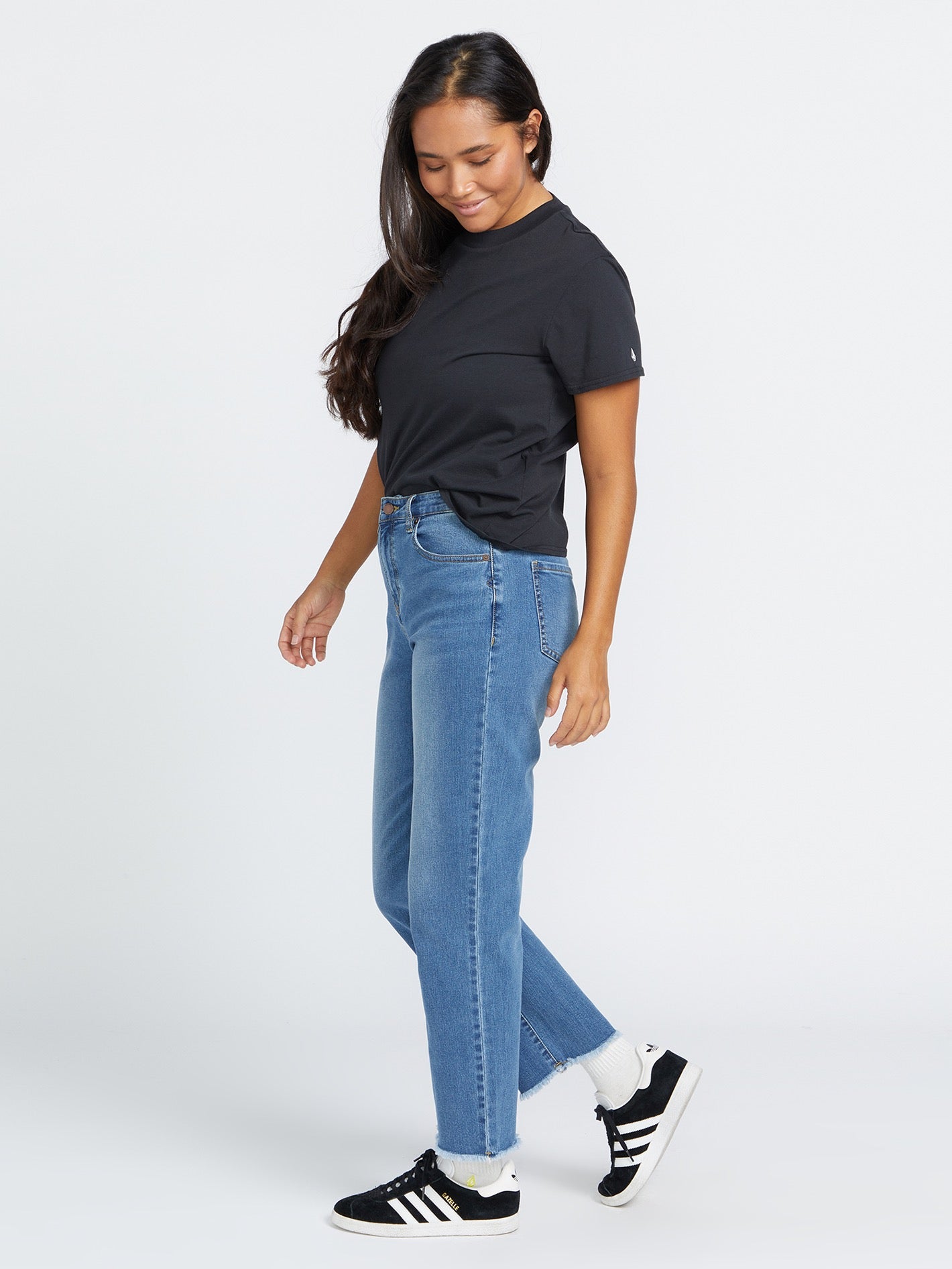 Womens Stone Step Hirise Denim Jeans