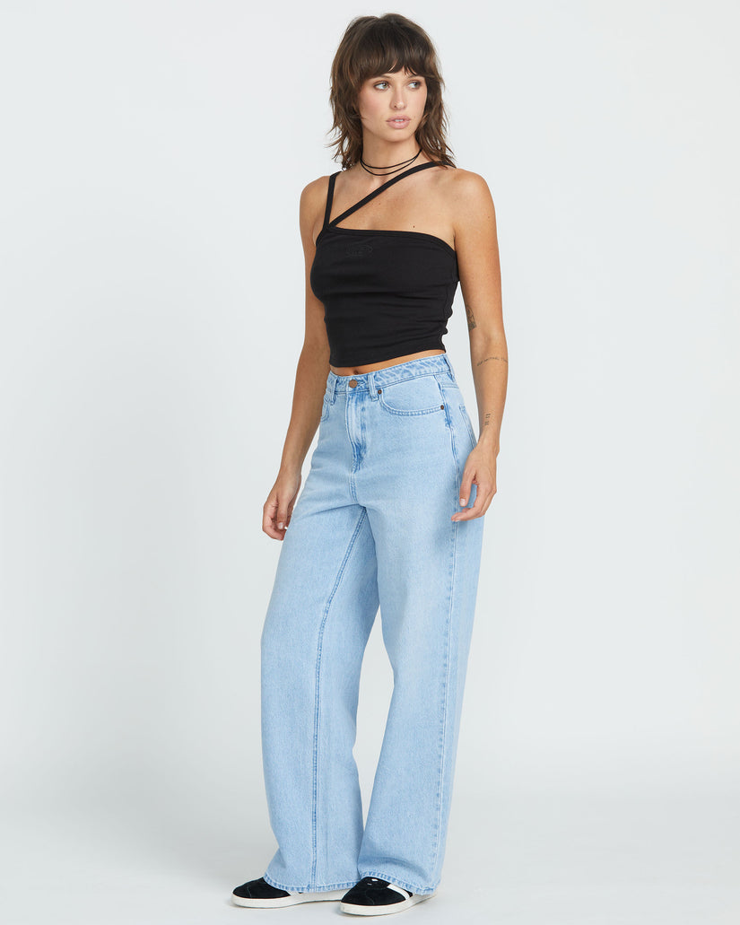 Womens Stoned Boyfriend Hirise Denim Jeans