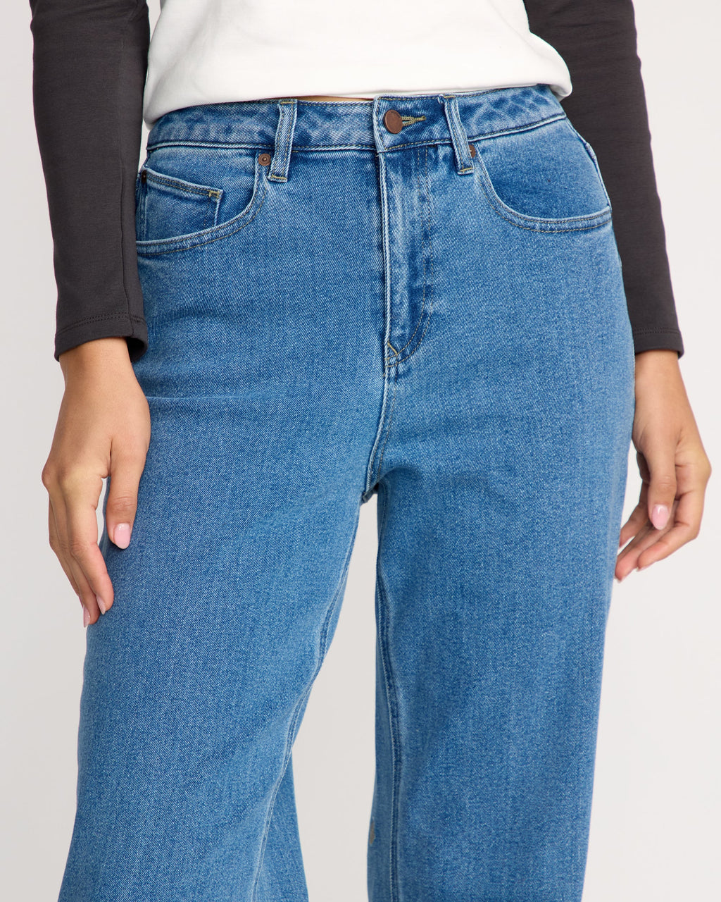 Womens Stoned Boyfriend High Rise Denim Jeans