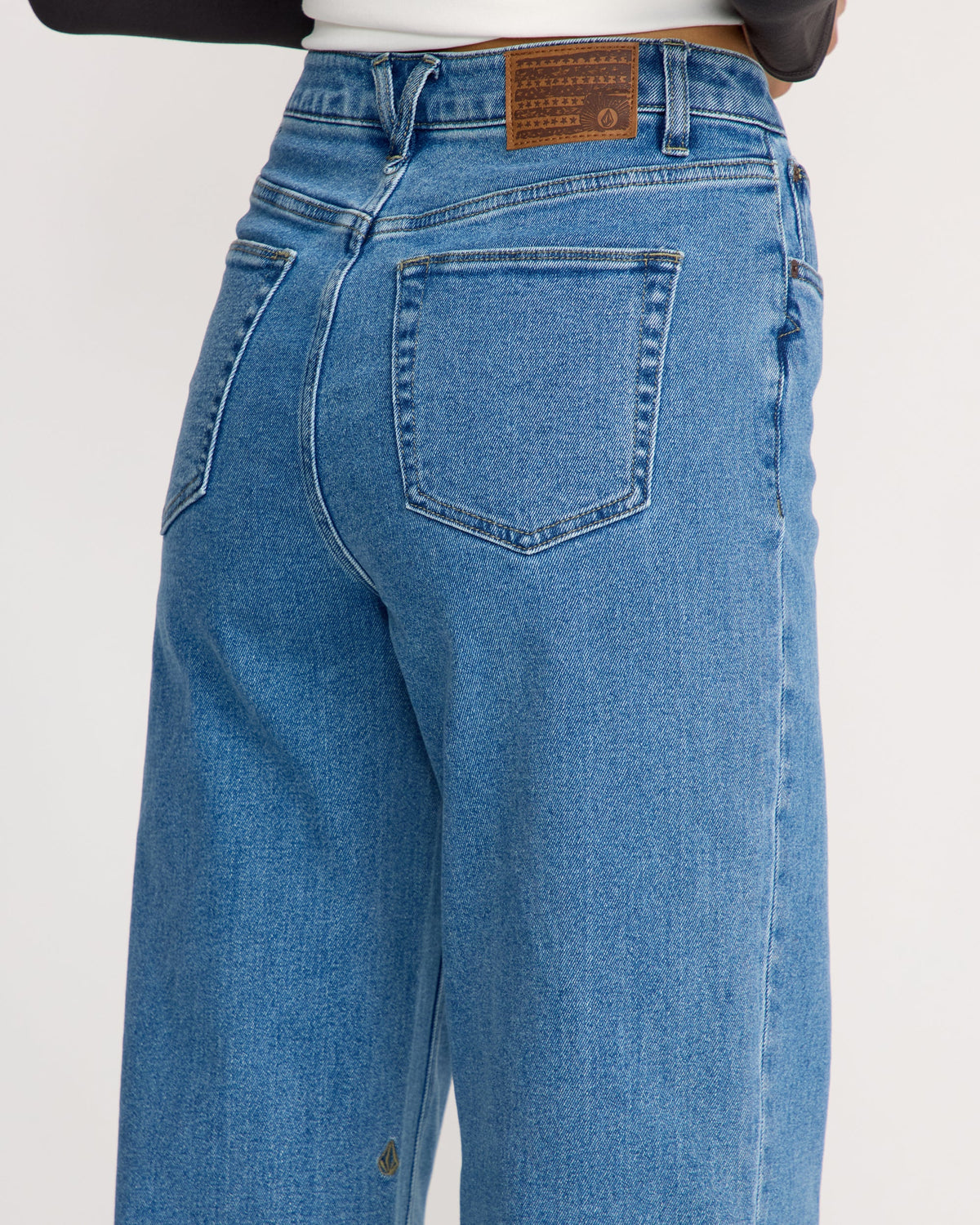 Womens Stoned Boyfriend High Rise Denim Jeans