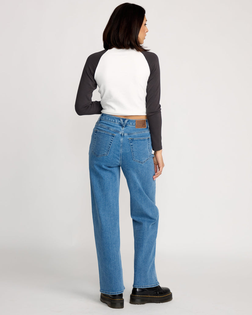 Womens Stoned Boyfriend High Rise Denim Jeans