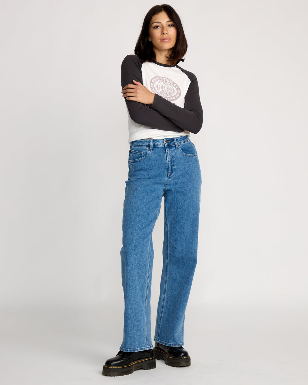 Womens Stoned Boyfriend High Rise Denim Jeans