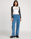 Womens Stoned Boyfriend High Rise Denim Jeans