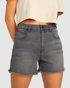 WOMENS STEP HIGH RISE SHORTS