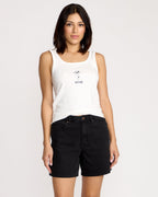 Womens Stoned Boyfriend Long Denim Shorts