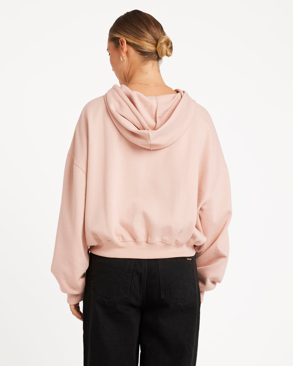 Womens Beach Bum Crop Pullover Hoodie
