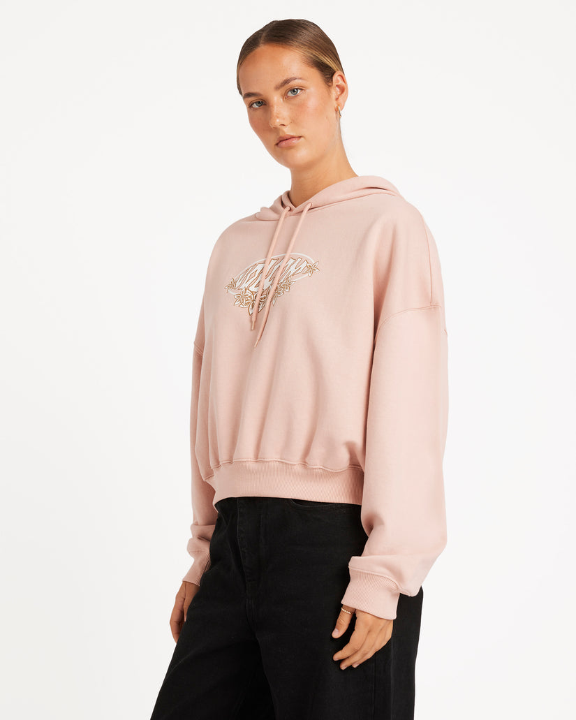 Womens Beach Bum Crop Pullover Hoodie