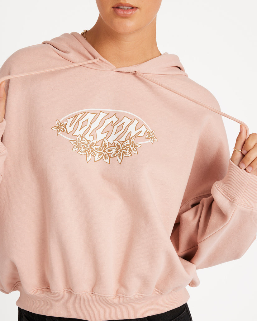 Womens Beach Bum Crop Pullover Hoodie