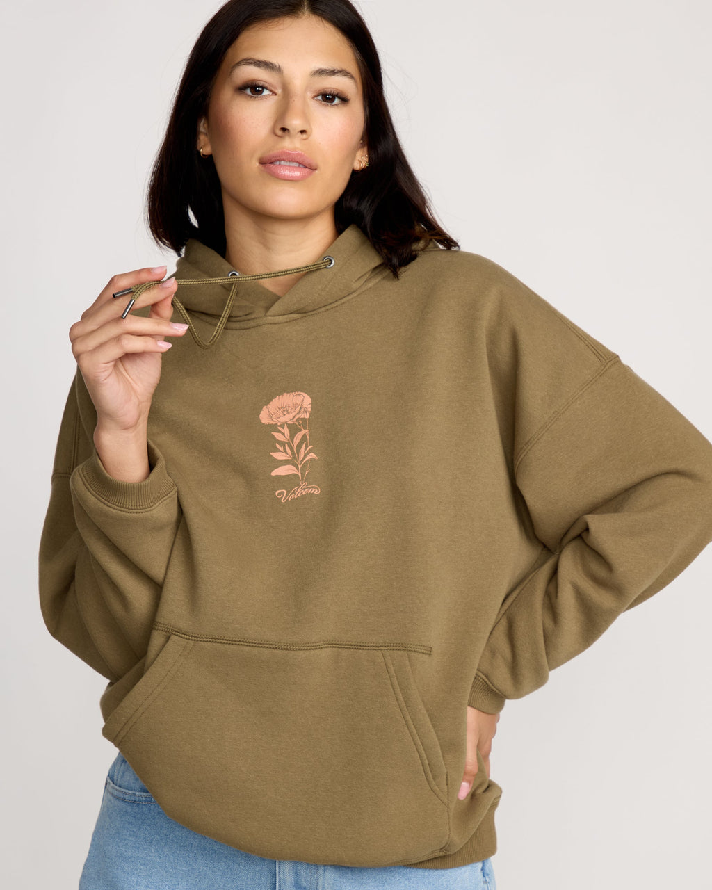 Womens Stone Art Up Pullover Hoodie