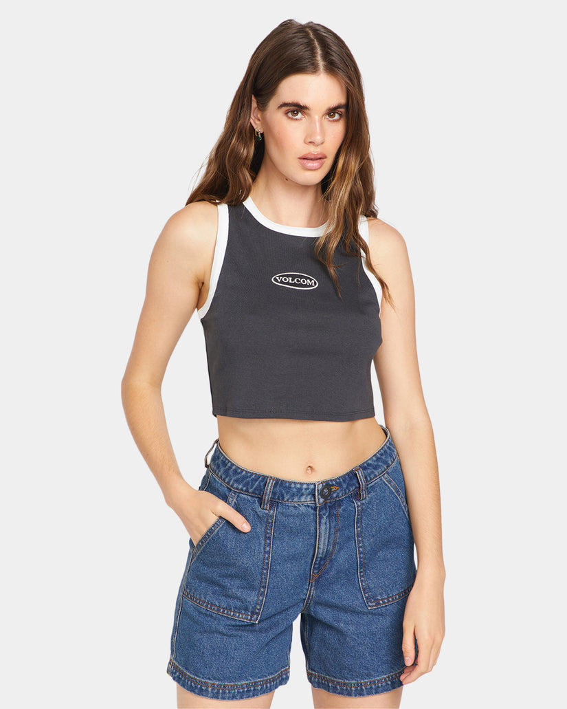 WOMENS FUN FEVER RIB TANK TOP