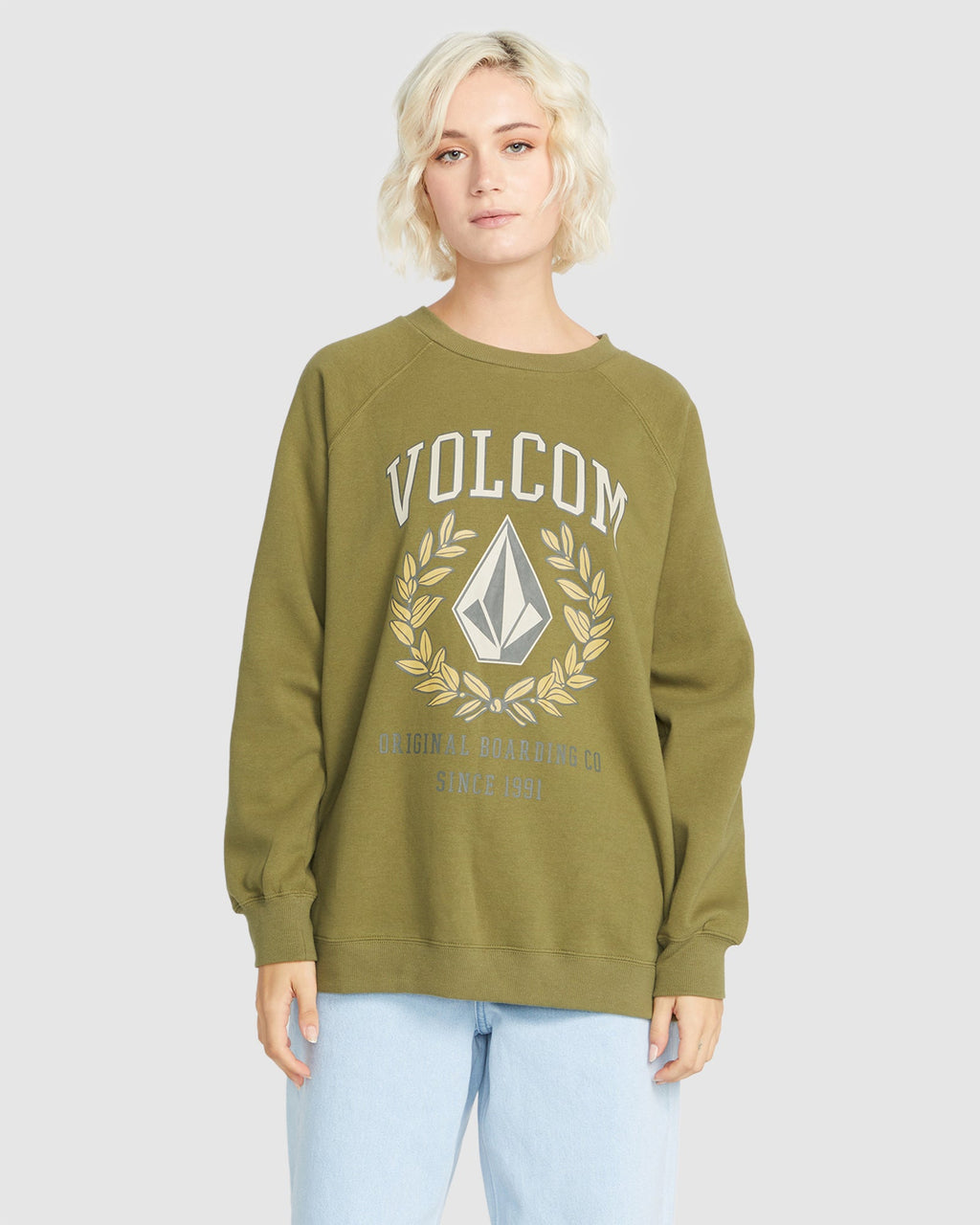 WOMENS STONE MAGIC BOYFRIEND CREW
