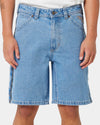 Mens A Brand x Rip Curl A5 Baggy Larry Tapered Denim Shorts