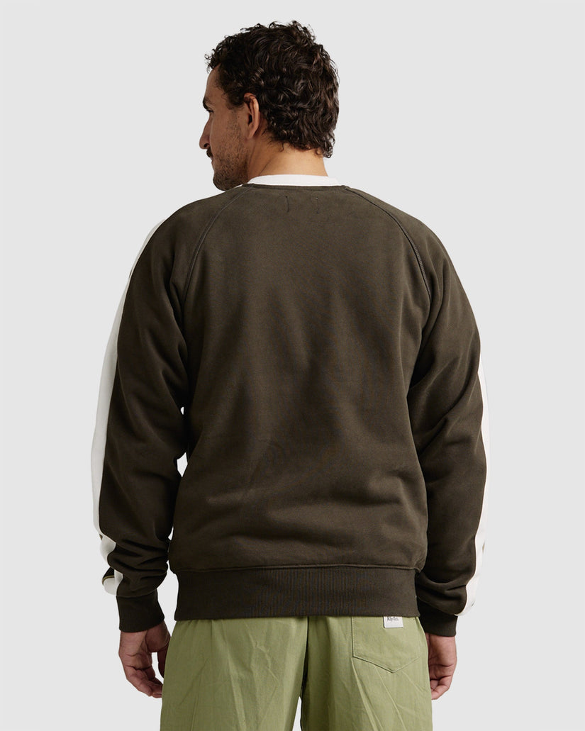 MENS HEAVYWEIGHT PINSTRIPE CREW NECK