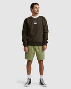 MENS HEAVYWEIGHT PINSTRIPE CREW NECK