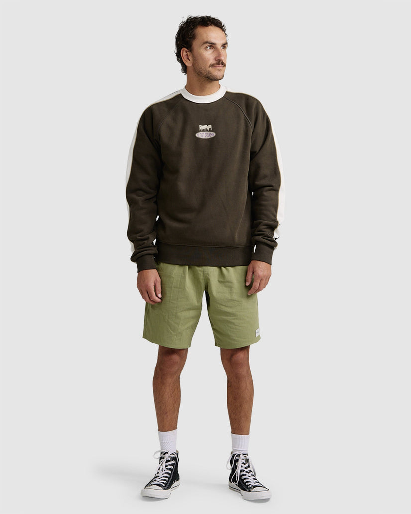 MENS HEAVYWEIGHT PINSTRIPE CREW NECK