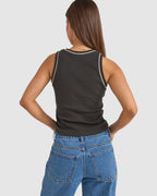 WOMENS EMBROIDERED RHYTHM RIB TANK TOP