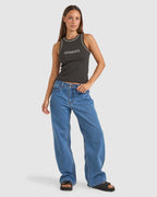 WOMENS EMBROIDERED RHYTHM RIB TANK TOP