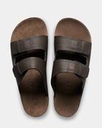Mens Ojai Two Bar Brown Slides