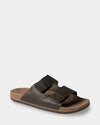 Mens Ojai Two Bar Brown Slides