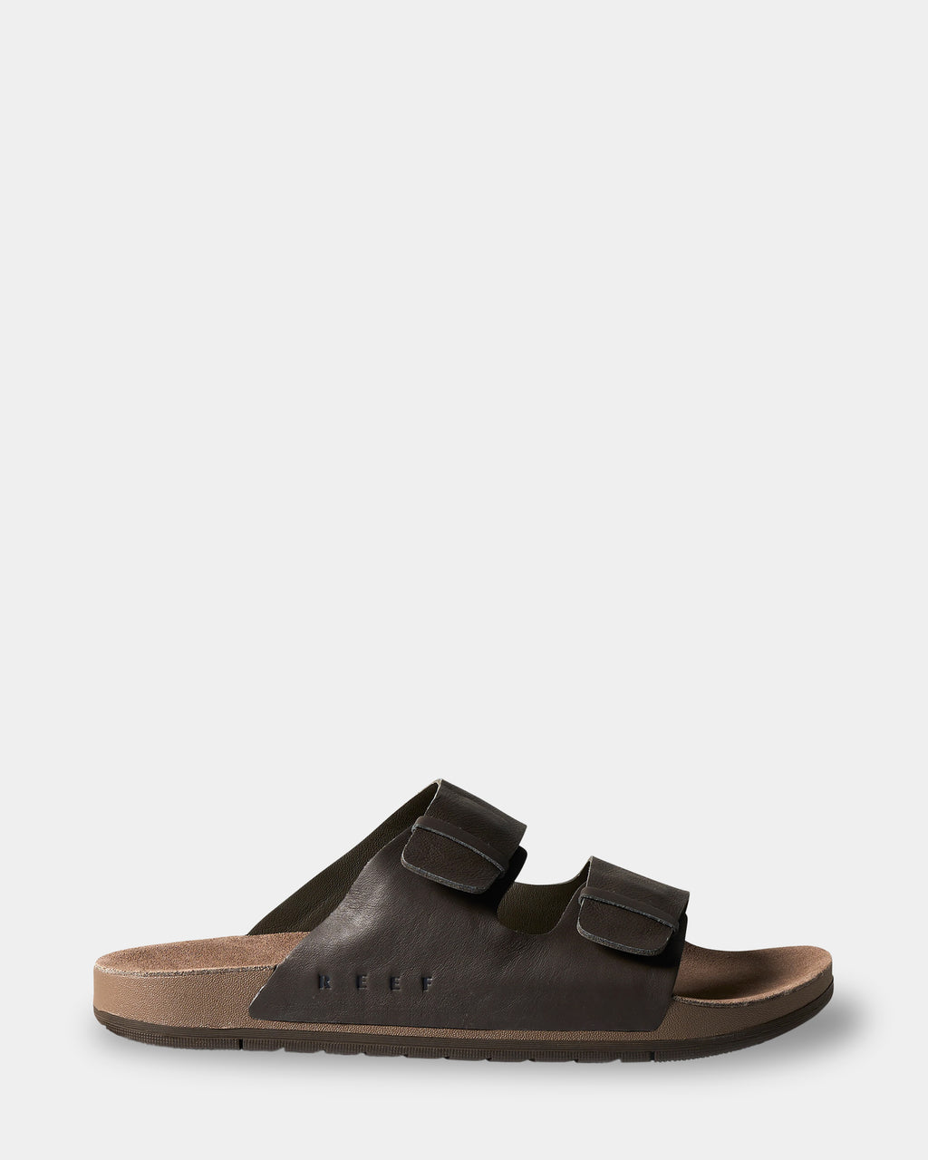 Mens Ojai Two Bar Brown Slides