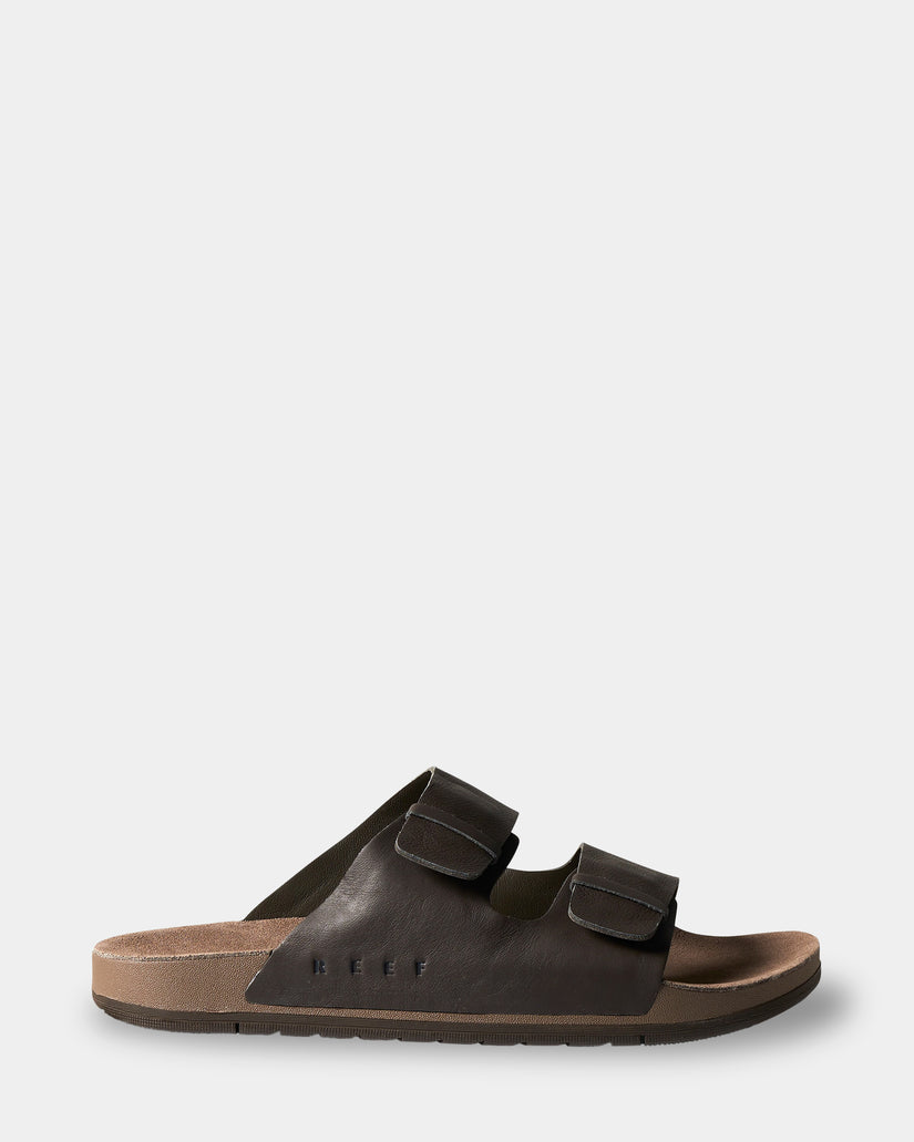 Mens Ojai Two Bar Brown Slides